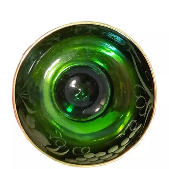 HALDENSEE Vintage German Wine Goblet Green - Picture 5 of 9